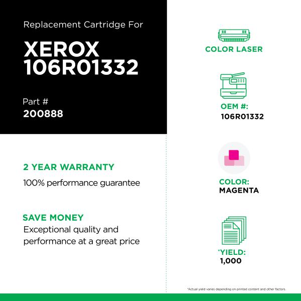 Xerox R Non Oem New Magenta Color Laser Cartridge Clover